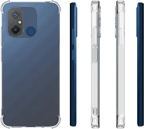 Vista 2 de USTIYA Funda para Redmi 12C Clear TPU Cuatro Esquinas Cubierta Protectora Transparente Suave