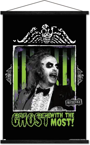 Vista 7 de Trends International Beetlejuice - Ghost With The Most Wall Poster, 22.37" x 34.00", Premium Print and Beechwood Hanger Bundle