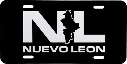 Vista 3 de Nuevo Leon NL - Placa de matrícula de aluminio de 6 x 12 pulgadas, gráfico reflectante