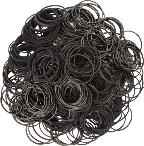 Vista 2 de AIWOQI Bandas de goma tamaño #16 Banda de goma elástica negra pequeña 600 piezas bandas de goma suministros de oficina paquete para el hogar, hogar