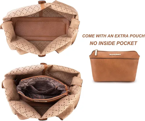 Vista 5 de Montana West Bolsos Hobo para mujer Bolsos de hombro holgados y bolsos