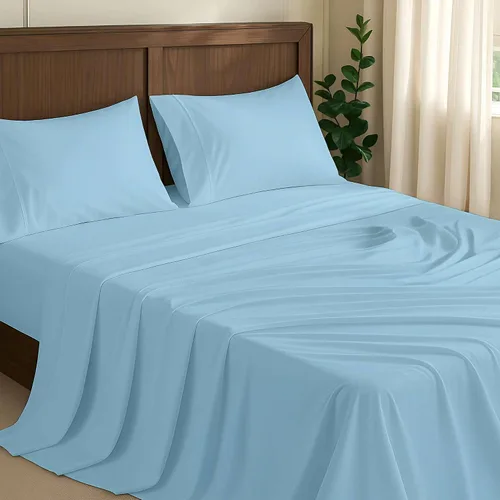 Vista 29 de NON Sticky cotton Juego de sábanas cortas de algodón egipcio de alta calidad para caravana, 4 piezas, bolsillo profundo de 12 pulgadas, suave, fácil