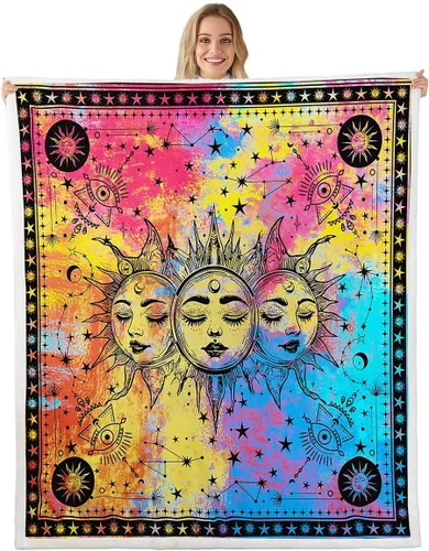 Vista 7 de Manta de flores de cerezo, manta decorativa botánica floral para habitación de niños, ramas de árbol florecen arte japonés retro, manta de forro
