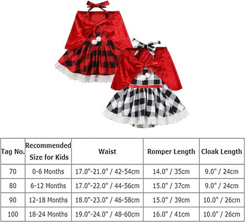 Vista 7 de OBEEII Vestido de Navidad para niños, niñas y mujeres, vestido de fiesta a cuadros y capa de terciopelo a juego para mamá y yo