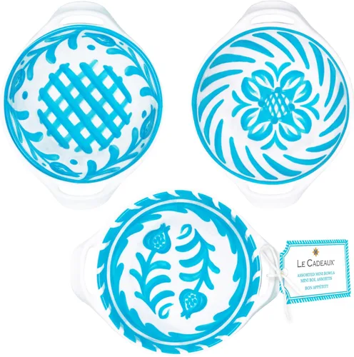 Vista 5 de Le Cadeaux Juego de 3 mini cuencos con mango de melamina de 6 pulgadas, Palermo