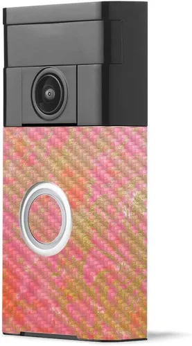 Vista 14 de MightySkins - Piel de fibra de carbono para timbre de video con anillo – Madera abstracta Acabado de fibra de carbono texturizado protector