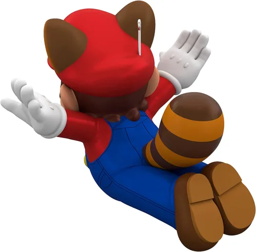 Vista 2 de Hallmark Keepsake Adorno navideño 2022, Nintendo Super Mario alimentado con Mario Raccoon