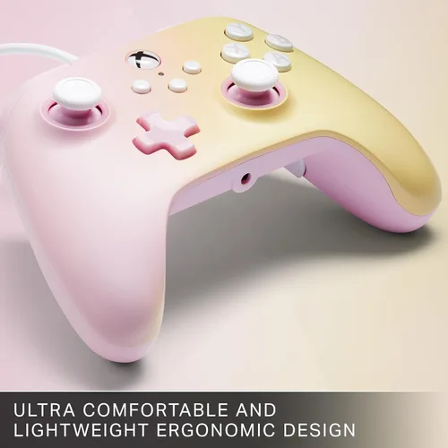 Vista 7 de PowerA Advantage Wired Controller for Xbox Series XS - Pink Lemonade, Xbox Controller with Detachable 10ft USB-C Cable, Mappable Buttons, Trigger