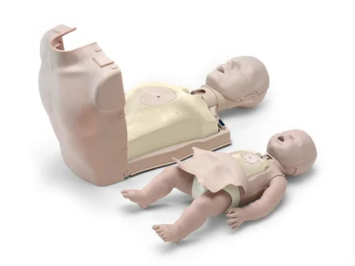 Vista 4 de CPR Savers Maniquí profesional de entrenamiento de RCP para adultos Prestan con monitor de retroalimentación AHA 2019, piel oscura, PP-AM-100M-DS
