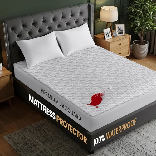 Vista 3 de Utopia Bedding - Protector de colchón impermeable de tamaño individual, funda de colchón de tela 3D Air suave prémium, se ajusta a colchones de 15