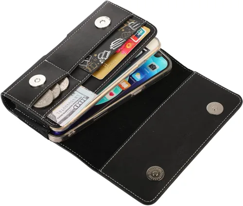 Vista 3 de Funda para teléfono dual Funda de cuero con clip de cinturón de doble piso para Samsung Galaxy S21 S20 FE S22+ S10 Plus Note 10 A53 A52 A51 A32 A31