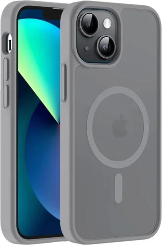 Vista 49 de Hualele - Funda magnética para iPhone 13 Pro, compatible con MagSafe, grado militar, a prueba de caídas, translúcida mate, parte trasera dura, borde