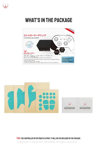 Vista 6 de HOTLINEGAMES HyperFit Anti-Skid Controller Grip Tape Compatible with PS5 Controller Textured Soft Skin Kit Compatible with PlayStation 5