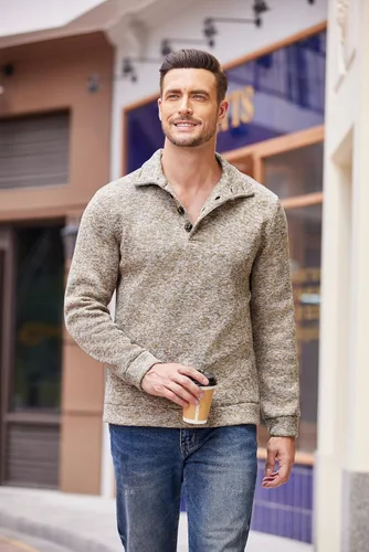 Vista 2 de COOFANDY Suéter térmico de punto casual para hombre