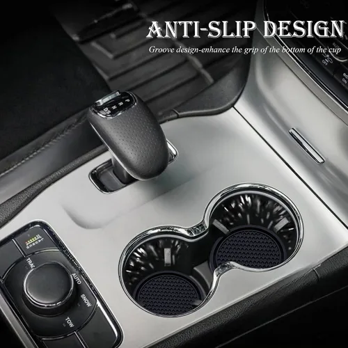 Vista 3 de 2 piezas posavasos para portavasos de automóvil, posavasos universales antideslizantes para portavasos de automóvil, 2.75 pulgadas posavasos