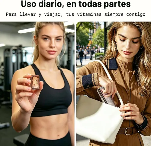 Vista 6 de Organizador semanal de píldoras, pastillero portátil de 7 días, organizador de píldoras medicinales a prueba de humedad, pastillero de viaje