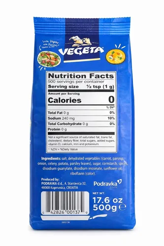 Vista 2 de Vegeta, condimento gourmet, sin MSG, bolsa de 17.6 oz 500g