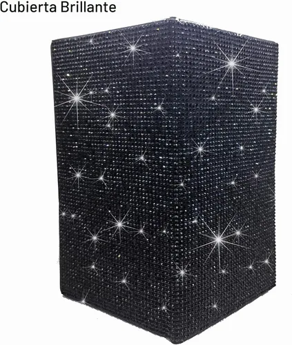 Vista 2 de Soporte para Documentos de Registro y Seguro de Coche con Diamantes Artificiales de Brillo, Organizador de Guantera para Accesorios de Coche Negro