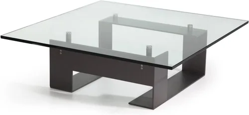Vista 4 de Superficie de mesa de vidrio templado transparente cuadrada de 18 pulgadas con borde plano pulido y 1/4 de pulgada de grosor para mesas de comedor