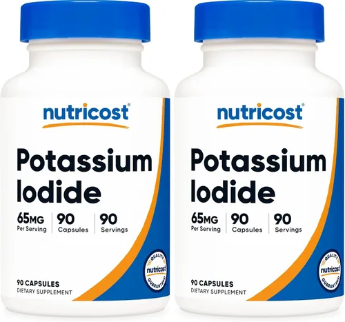 Vista 6 de Nutricost Yoduro de potasio (KI), 90 cápsulas, 65 mg de yoduro de potasio por porción, vegetariano, sin OMG y sin gluten