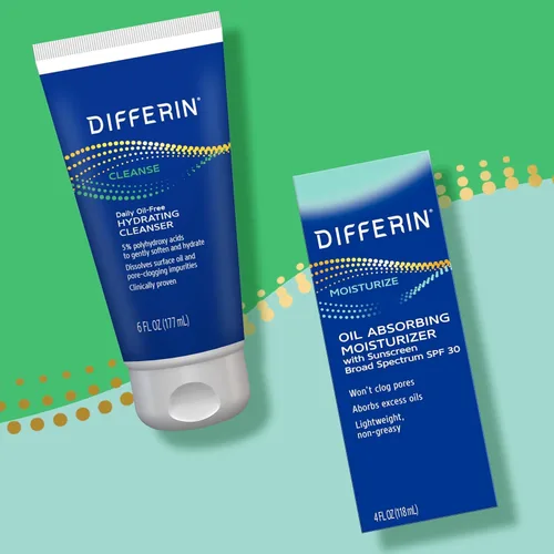 Vista 6 de Differin Limpiador facial, lavado facial hidratante diario sin aceite por los fabricantes de Differin Gel, cuidado suave de la piel para pieles