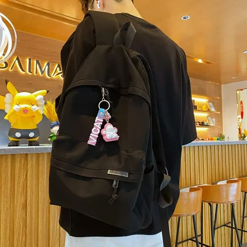 Vista 3 de BEXOA Lindo llavero de regalo de Navidad Kawaii Año Nuevo Mochila Dijes de dibujos animados Gato Niño Niña Llaveros Mujer Hombres Llavero de coche