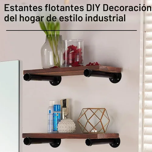 Vista 6 de 6 barras de ropa de tubería industrial de 12 pulgadas, perchero montado en la pared, negro mate