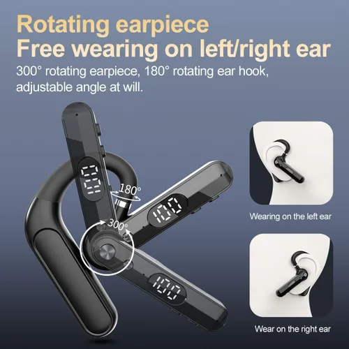 Vista 3 de Auricular de teléfono Bluetooth individual 48 horas auricular una pieza de oreja abierta Bud aire conducción ósea sin oído auriculares inalámbricos