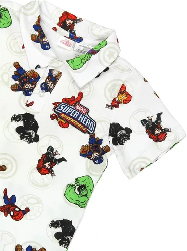 Vista 5 de Marvel Super Hero Adventures - Camisa polo con cuello para niños pequeños