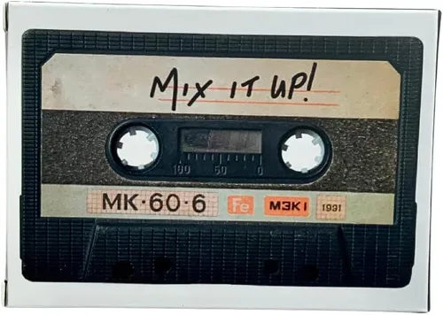 Vista 5 de ¡Mix It Up! Cassette Mixtape Juego de cartas Retro Deck Game Night para el amante de la música, cinta mix, gran regalo