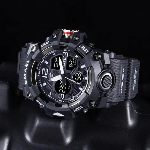 Vista 5 de Reloj militar impermeable para hombre, reloj deportivo militar LED digital multifunción para hombre