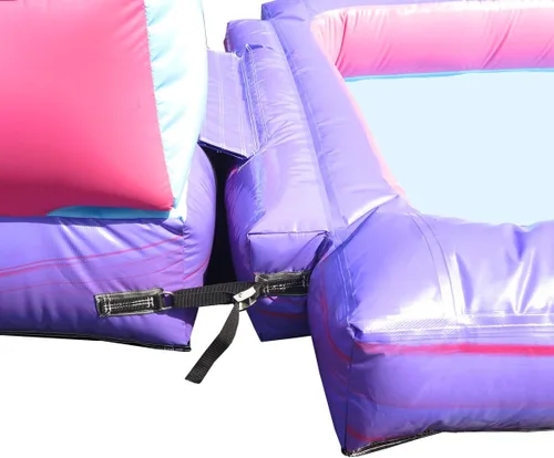 Vista 6 de Pogo Bounce House Tobogán acuático inflable y piscina, rosa Rosa Deluxe