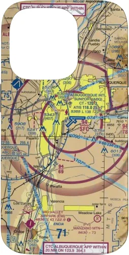 Vista 17 de Albuquerque (ABQ) Sectional Chart - Aviation Case for iPhone 17