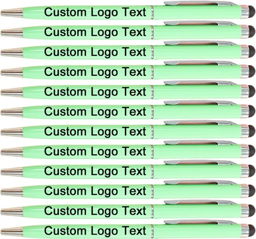 Vista 10 de Bolígrafos personalizados con nombre, icono, logotipo, texto, bolígrafo personalizado con lápiz capacitivo para iglesia de negocios, 100