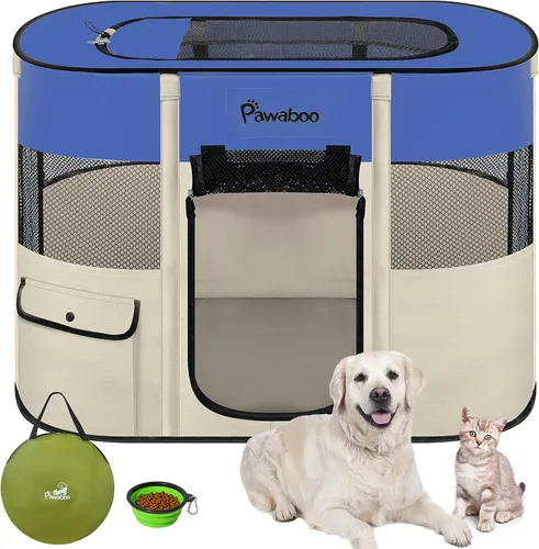 Vista 12 de Pawaboo Jaula para corralito para perros para interiores y exteriores A-Verde Aguacate