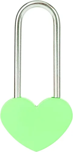 Vista 49 de Candado de amor VeYocilk de 3.5" 50mm en forma de corazón, candado de corazón negro para deseos de amor, ideal para bodas, San Valentín