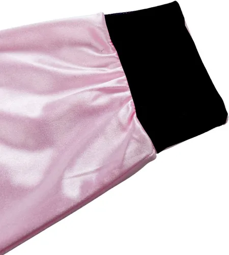 Vista 4 de Chaqueta de satén rosa para niñas de los años 50, chaqueta de satén rosa, disfraces de Halloween, abrigo para niñas pequeñas, talla 6-14