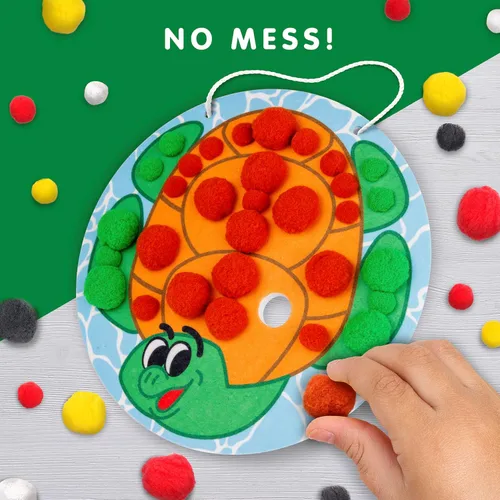 Vista 7 de National Geographic - Kit de manualidades con pompones para niños, kit de manualidades para niños pequeños, arte preescolar, manualidades para niños