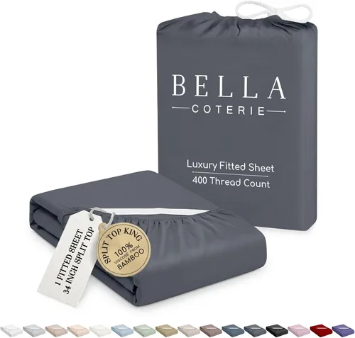 Vista 38 de Bella Coterie - Sábana bajera ajustable de viscosa de bambú de lujo, tamaño individual, 100% cultivada orgánicamente, ultrasuave, refrescante