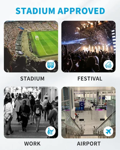 Vista 5 de Paxiland Clear Bag for Stadium Events, Clear Purse with Removeble Strap, Stadium Bag for Sporting Work Festival and Concert