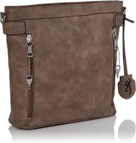 Vista 6 de Browning Women's Concealed Carry Catrina Purse, Premium Holstered Handbag With Safety Locking Option Marrón desteñido
