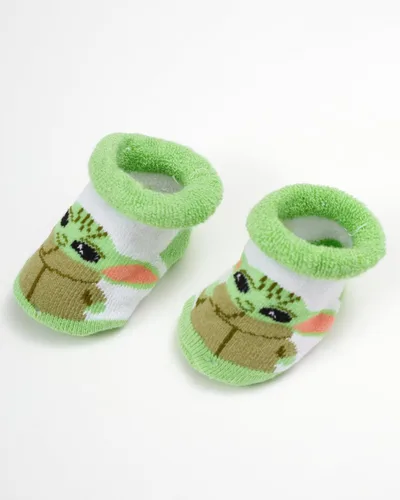 Vista 4 de STAR WARS Baby Boys The Mandalorian - Conjunto de regalo para bebé con gorro y calcetines