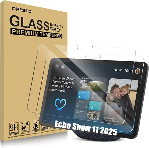 Vista 14 de Orzero Paquete de 2 protectores de pantalla de vidrio templado compatible con Google Home Hub/Nest Hub de 7 pulgadas, 9 dureza, HD, antiarañazos