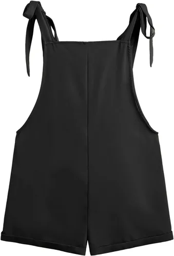 Vista 2 de Verdusa Enterizo corto con tirantes delanteros y bolsillo para mujer