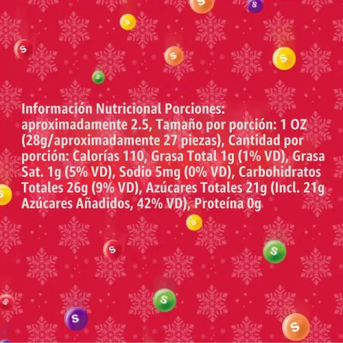 Vista 7 de SKITTLES Regalo original de bastón de caramelo masticable de Navidad, 2.6 onzas
