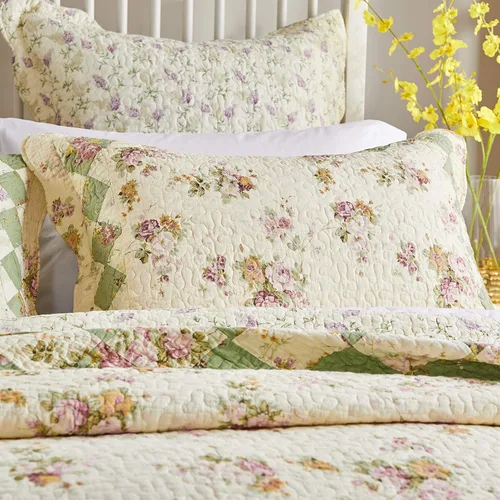 Vista 3 de Greenland Home Colección de edredón 100% algodón, prelavado, juego de edredón reversible, 2 piezas, individual/XL, Bliss