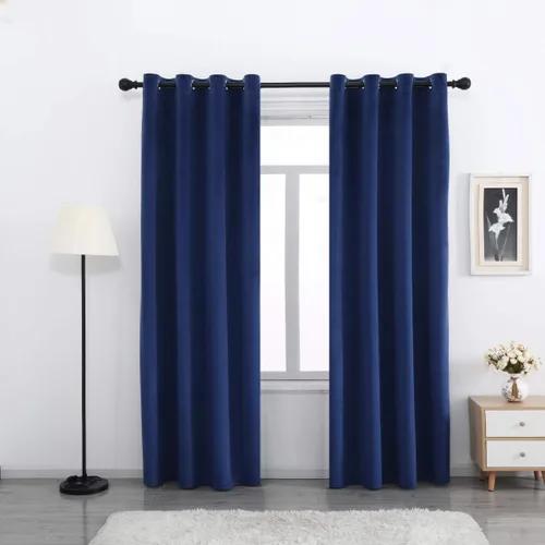 Vista 24 de SPXTEX Cortinas Opacas de Terciopelo Verde - 84 Pulgadas de Largo, Bloqueo de Luz, Parte Superior con Ojales, Aislamiento de Calor, Térmico