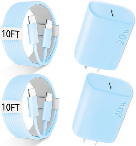 Vista 11 de Cargador para teléfono 17, 16, 15 Pro Max, carga rápida PD de 30 W, cable de carga para iPhone 17 de 6 pies (65 W/3 A), cable largo USB C con iPhone