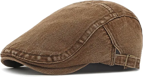 Vista 14 de DIYDECAL Gorra de algodón lavado para hombre Newsboy Gorra Ivy Flat Gatsby Driving Hat Azul oscuro