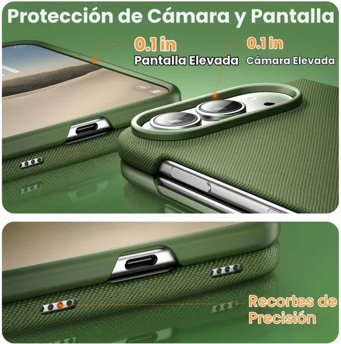 Vista 7 de Mkeke Funda para iPhone Duo Techwoven Verde